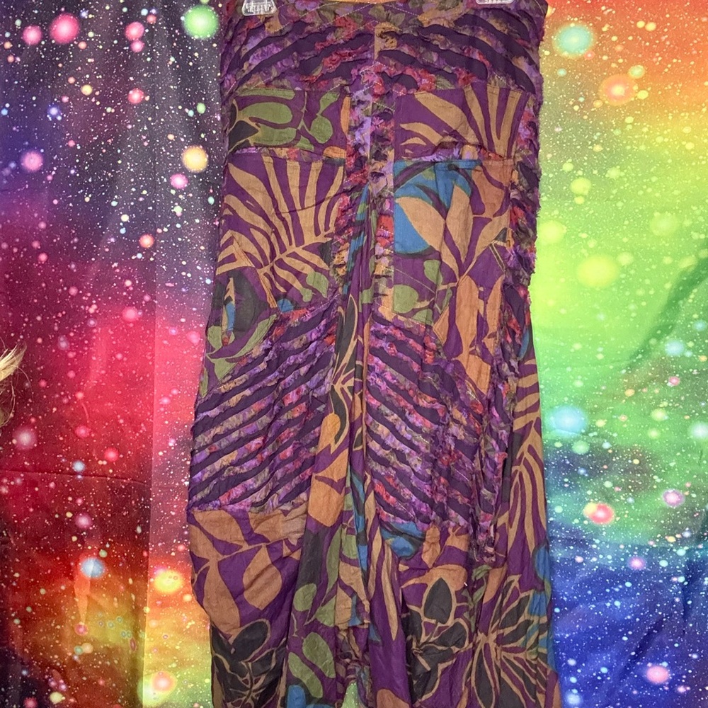 Multicolor Cosmic Pattern skirt